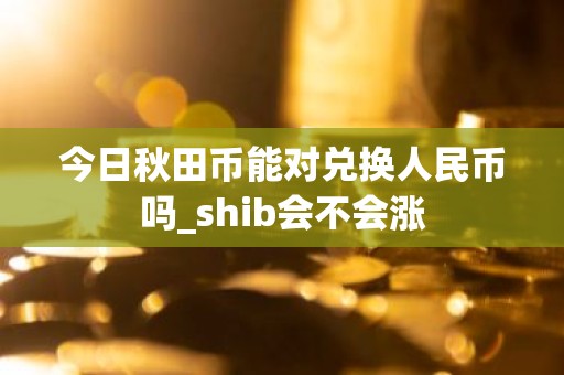 今日秋田币能对兑换人民币吗_shib会不会涨