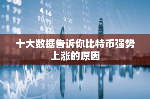 十大数据告诉你比特币强势上涨的原因