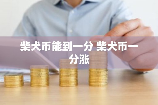 柴犬币能到一分 柴犬币一分涨
