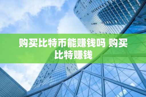购买比特币能赚钱吗 购买比特赚钱