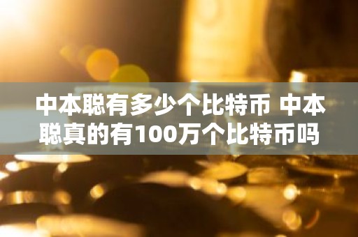 中本聪有多少个比特币 中本聪真的有100万个比特币吗