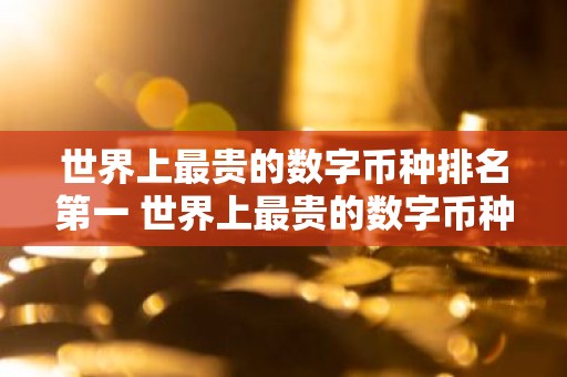 世界上最贵的数字币种排名第一 世界上最贵的数字币种排名第一