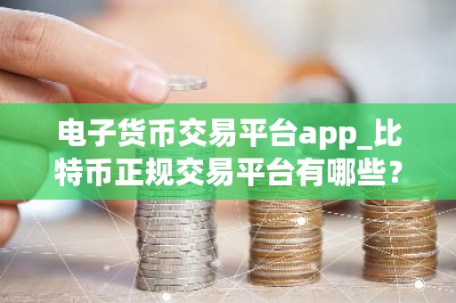 电子货币交易平台app_比特币正规交易平台有哪些？