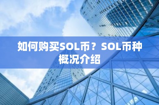 如何购买SOL币？SOL币种概况介绍