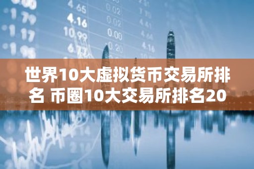 世界10大虚拟货币交易所排名 币圈10大交易所排名2025