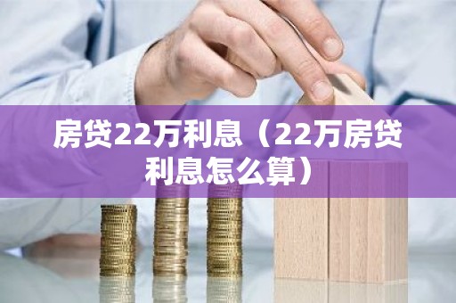房贷22万利息（22万房贷利息怎么算）