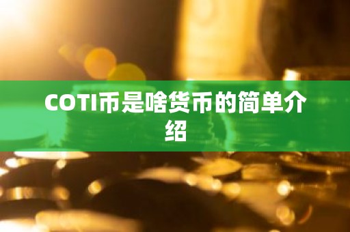 COTI币是啥货币的简单介绍