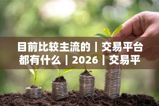 目前比较主流的｜交易平台都有什么｜2026｜交易平台排行