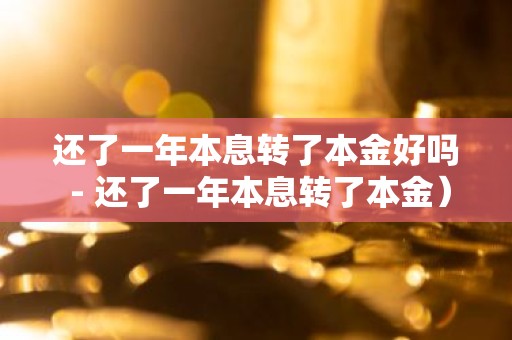 还了一年本息转了本金好吗 - 还了一年本息转了本金）