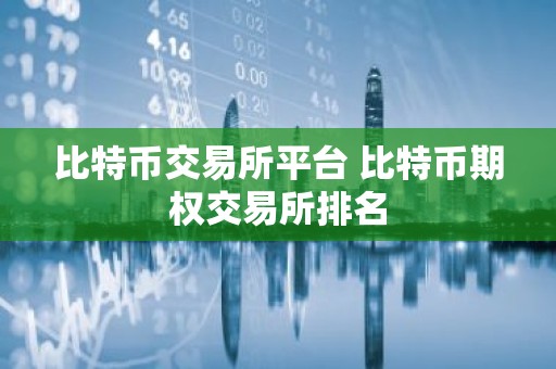 比特币交易所平台 比特币期权交易所排名