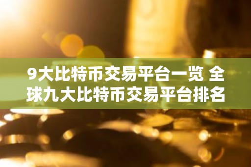 9大比特币交易平台一览 全球九大比特币交易平台排名