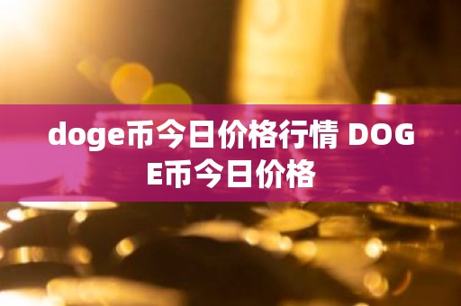 doge币今日价格行情 DOGE币今日价格