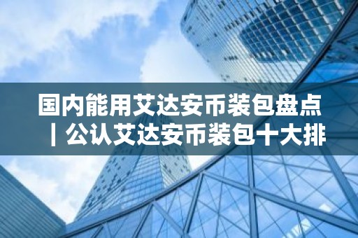 国内能用艾达安币装包盘点｜公认艾达安币装包十大排名