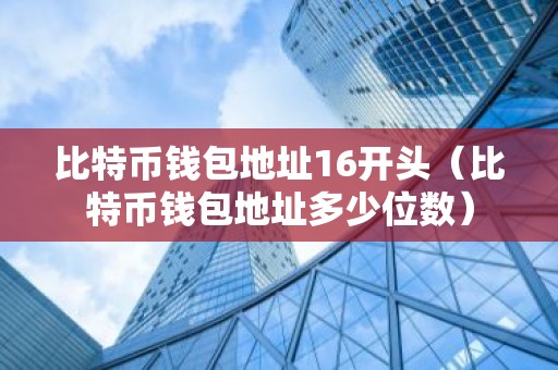 比特币钱包地址16开头（比特币钱包地址多少位数）