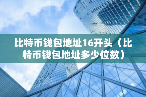比特币钱包地址16开头（比特币钱包地址多少位数）