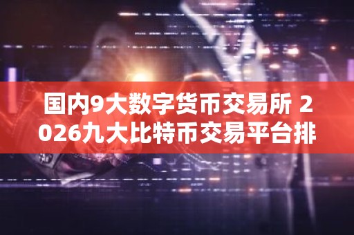 国内9大数字货币交易所 2026九大比特币交易平台排行榜