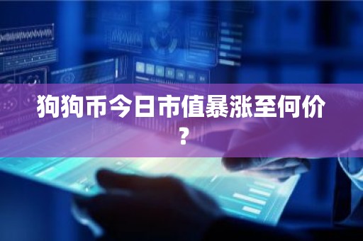 狗狗币今日市值暴涨至何价？