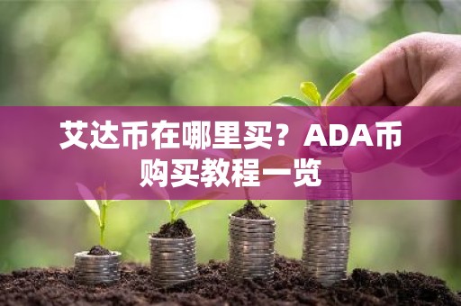 艾达币在哪里买？ADA币购买教程一览