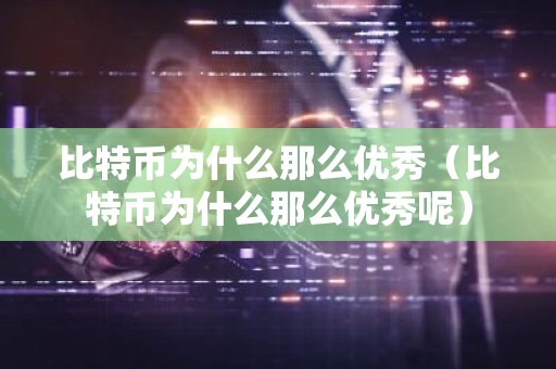 比特币为什么那么优秀（比特币为什么那么优秀呢）