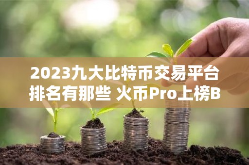 2023九大比特币交易平台排名有那些 火币Pro上榜B网Bittr第二